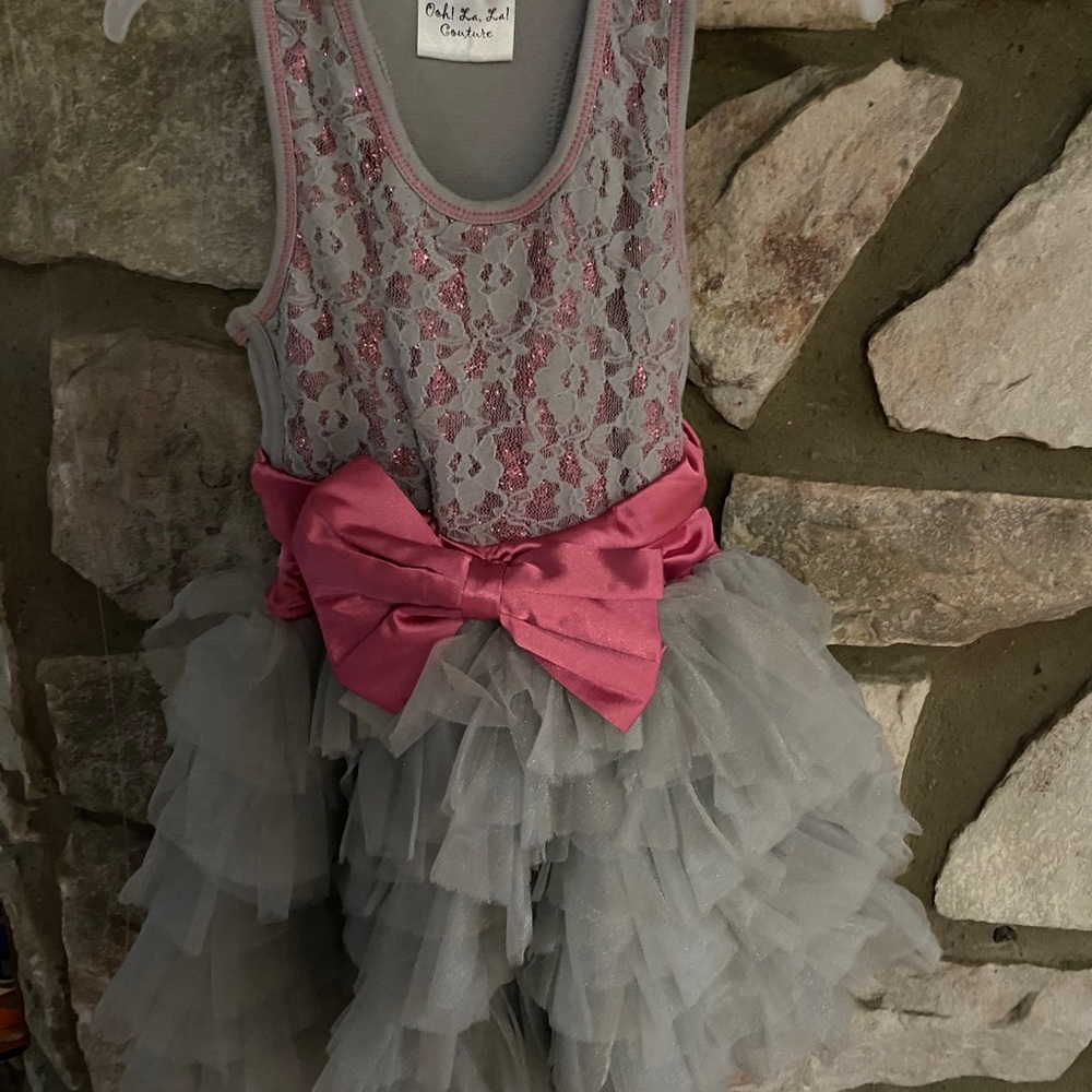 Size 4 girls gray ooh la la couture dress